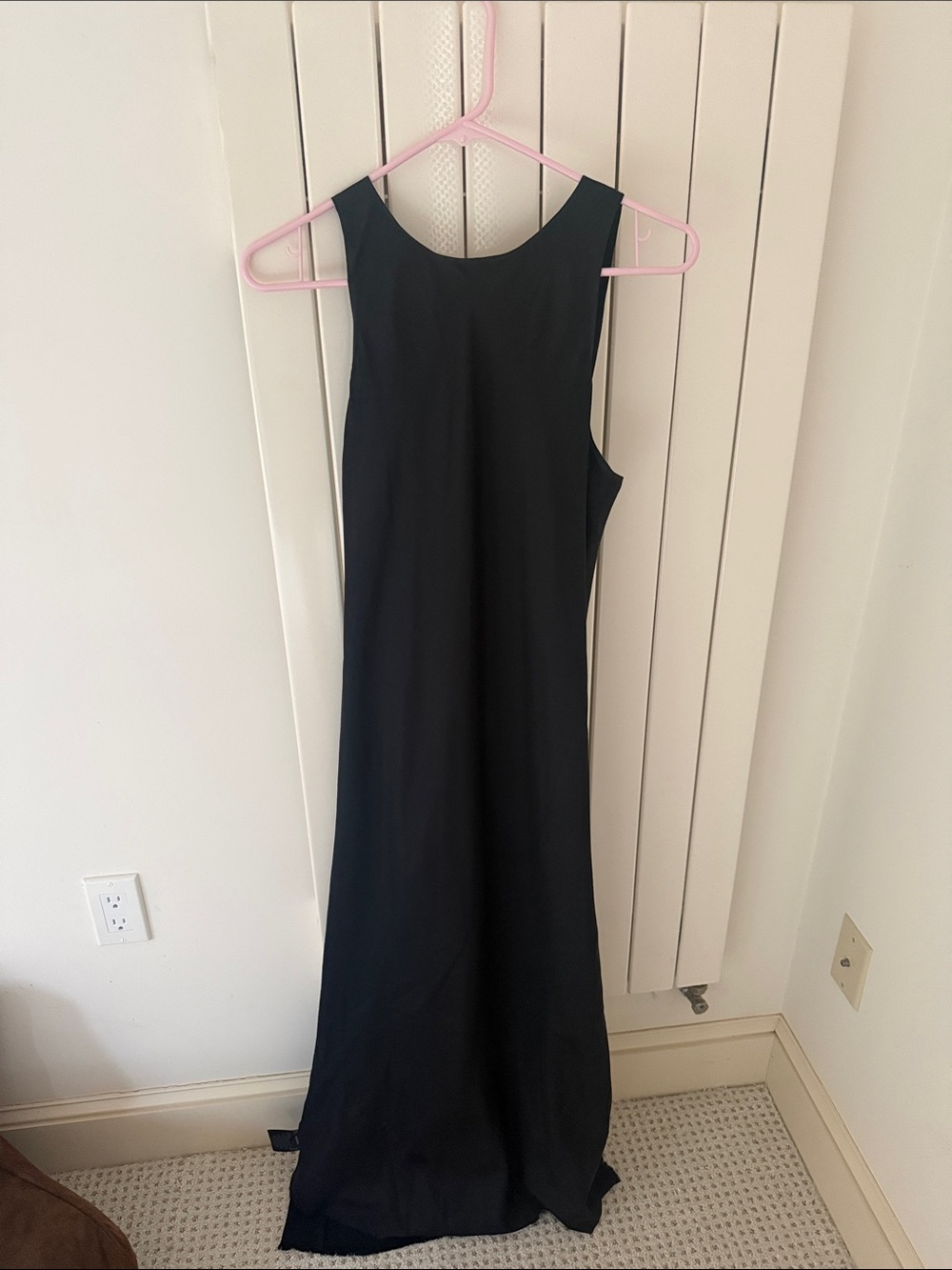 Tibi Black Sleeveless Maxi Slip Dress
